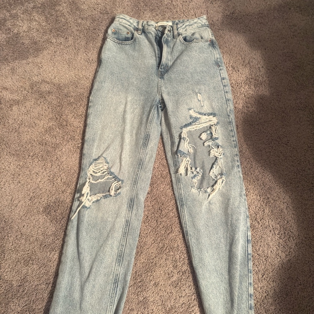 Distressed Light Blue Women's Jeans